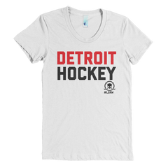 Womens Detroit Hockey T-shirt White